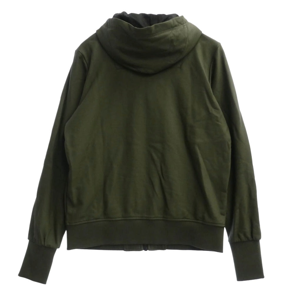 DIESEL ディーゼル J-FILMO フェイクレザー フード付 ジャケット 止水ジップ フーディ カーキ系 M【中古】