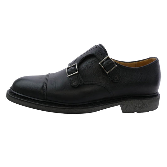 Paraboot パラブーツ 165951 BEAMS ビームス別注 POE ダブルモンク ストラップ レザー シューズ ブラック系 6【中古】
