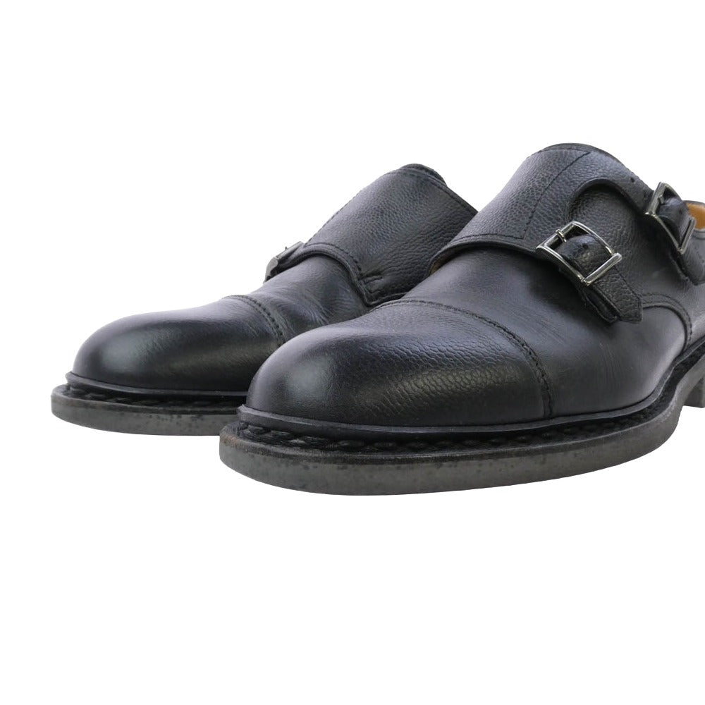 Paraboot パラブーツ BEAMS ビームス 165951 BEAMS ビームス別注 POE ダブルモンク ストラップ レザー シューズ ブラック系 6【中古】