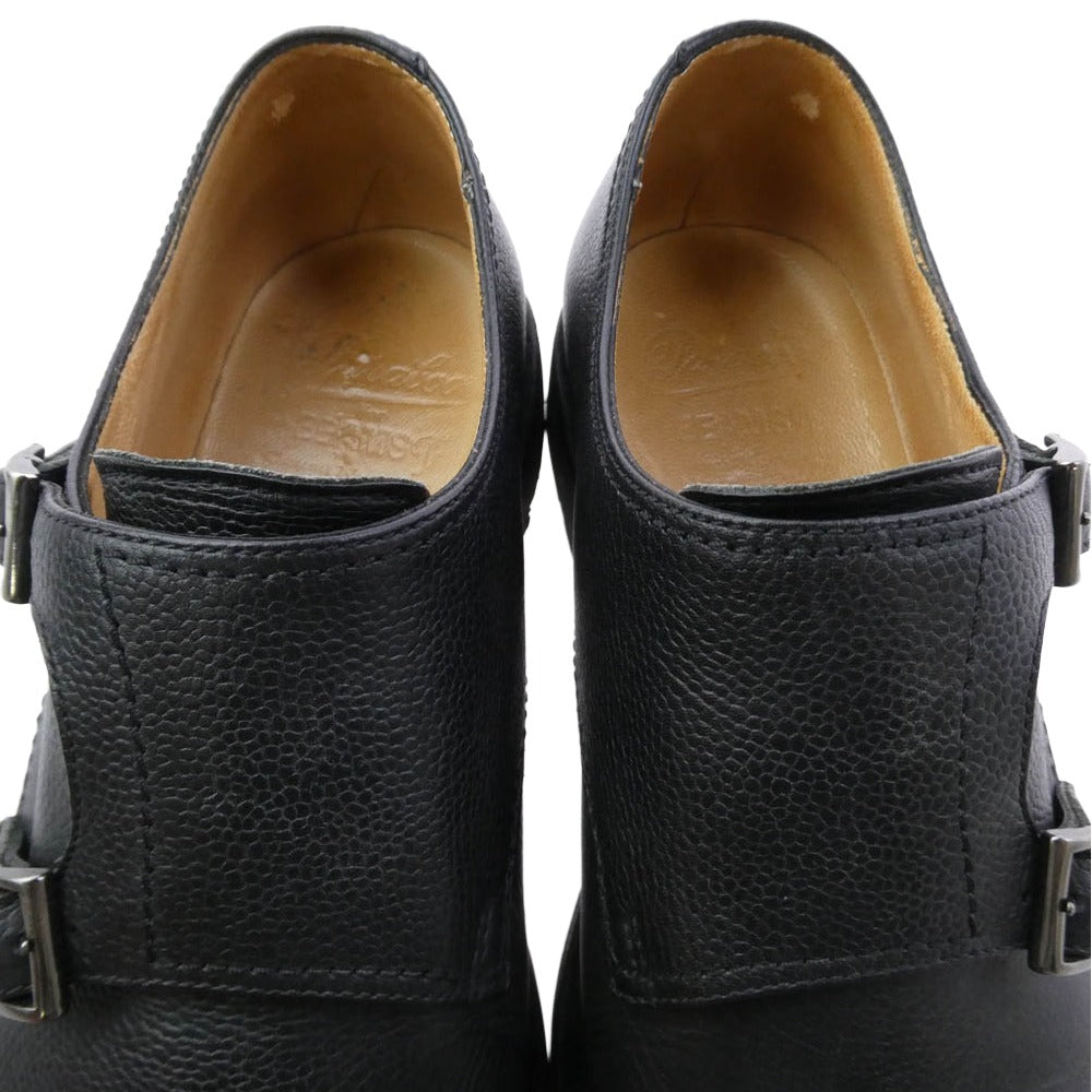 Paraboot パラブーツ BEAMS ビームス 165951 BEAMS ビームス別注 POE ダブルモンク ストラップ レザー シューズ ブラック系 6【中古】