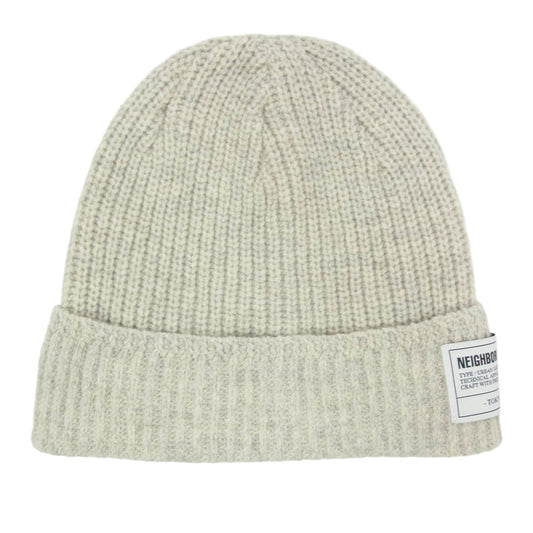 NEIGHBORHOOD ネイバーフッド 252FUNH-HT01 JP BEANIE ビーニー ウール ニットキャップ 帽子 グレー系 F【美品】【中古】