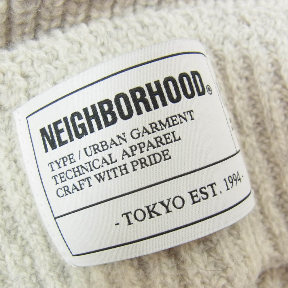 NEIGHBORHOOD ネイバーフッド 252FUNH-HT01 JP BEANIE ビーニー ウール ニットキャップ 帽子 グレー系 F【美品】【中古】