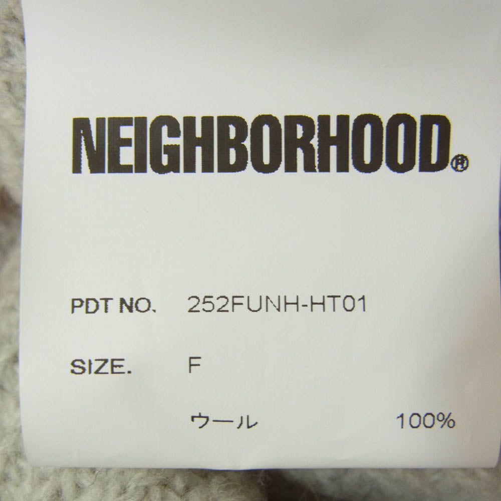 NEIGHBORHOOD ネイバーフッド 252FUNH-HT01 JP BEANIE ビーニー ウール ニットキャップ 帽子 グレー系 F【美品】【中古】
