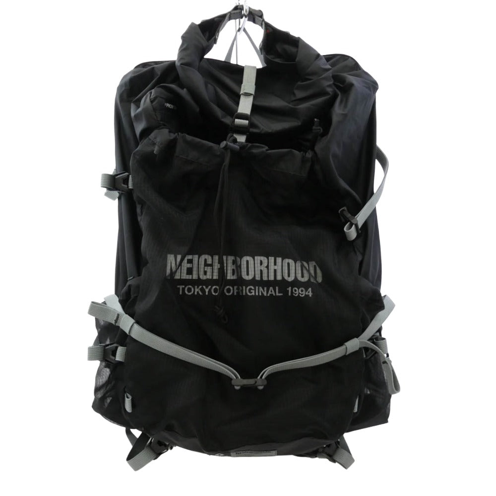 NEIGHBORHOOD ネイバーフッド 261HXHXN-CG01 NH X HELINOX . LITE ROLL TOP BACK PACK ロールトップ バックパック リュック バッグ ブラック系【美品】【中古】