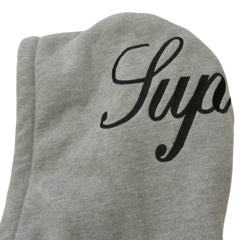 Supreme シュプリーム 22AW Fleece Hooded デニムシャツ フード付 スウェットコンビ 裏地キルティング ジャケット グレー系 インディゴブルー系 M【中古】