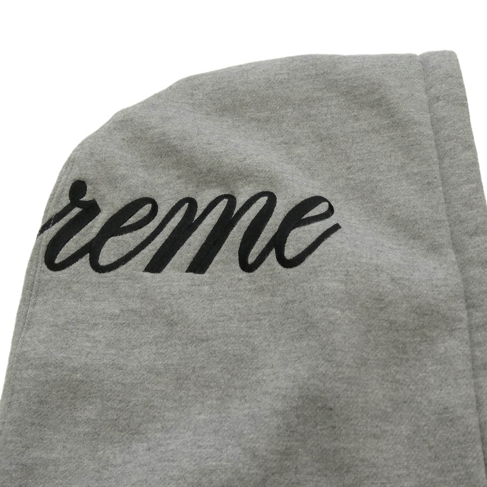 Supreme シュプリーム 22AW Fleece Hooded デニムシャツ フード付 スウェットコンビ 裏地キルティング ジャケット グレー系 インディゴブルー系 M【中古】