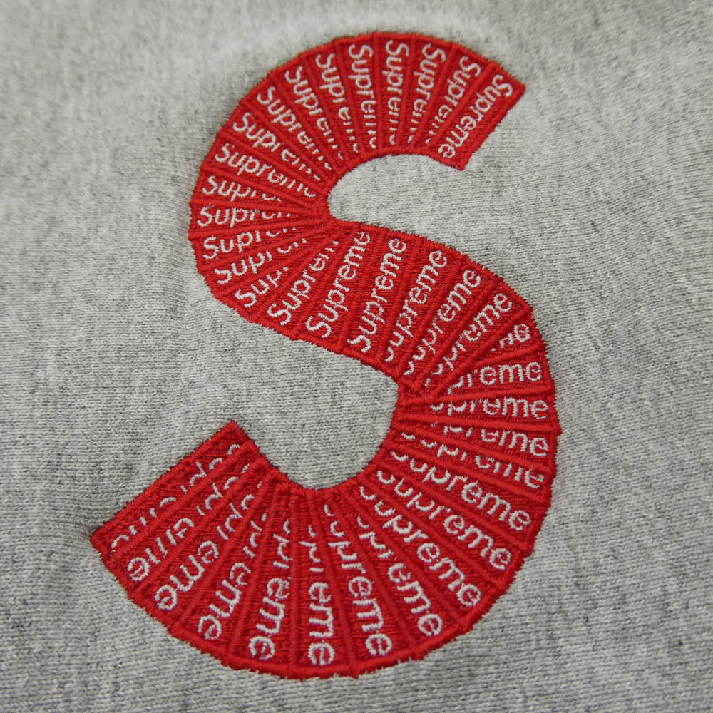 Supreme シュプリーム 20SS S Logo Hooded Sweatshirt Sロゴ ボックスロゴ プルオーバー スウェット パーカー グレー系 M【中古】