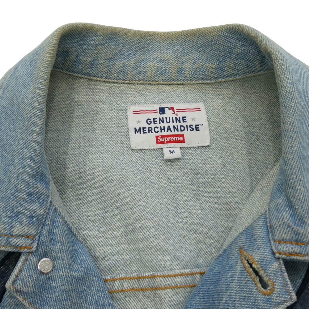 Supreme シュプリーム 21AW × NewYork Yankees Denim Trucker Jacket ブラック系 M【中古】