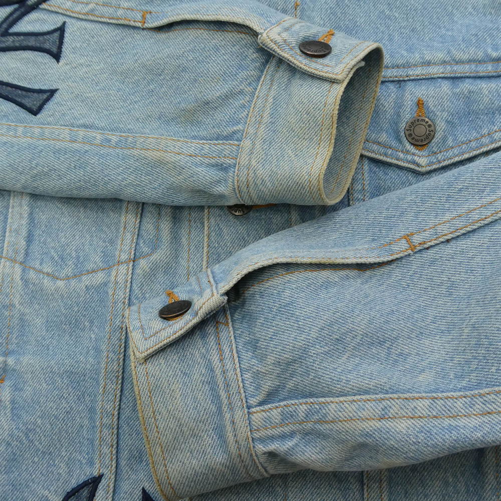 Supreme シュプリーム 21AW × NewYork Yankees Denim Trucker Jacket ブラック系 M【中古】