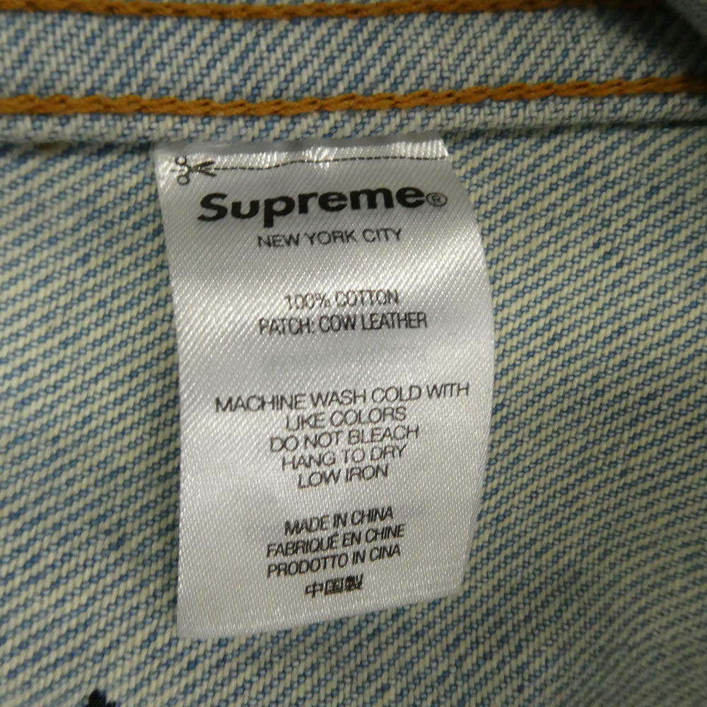 Supreme シュプリーム 21AW × NewYork Yankees Denim Trucker Jacket ブラック系 M【中古】