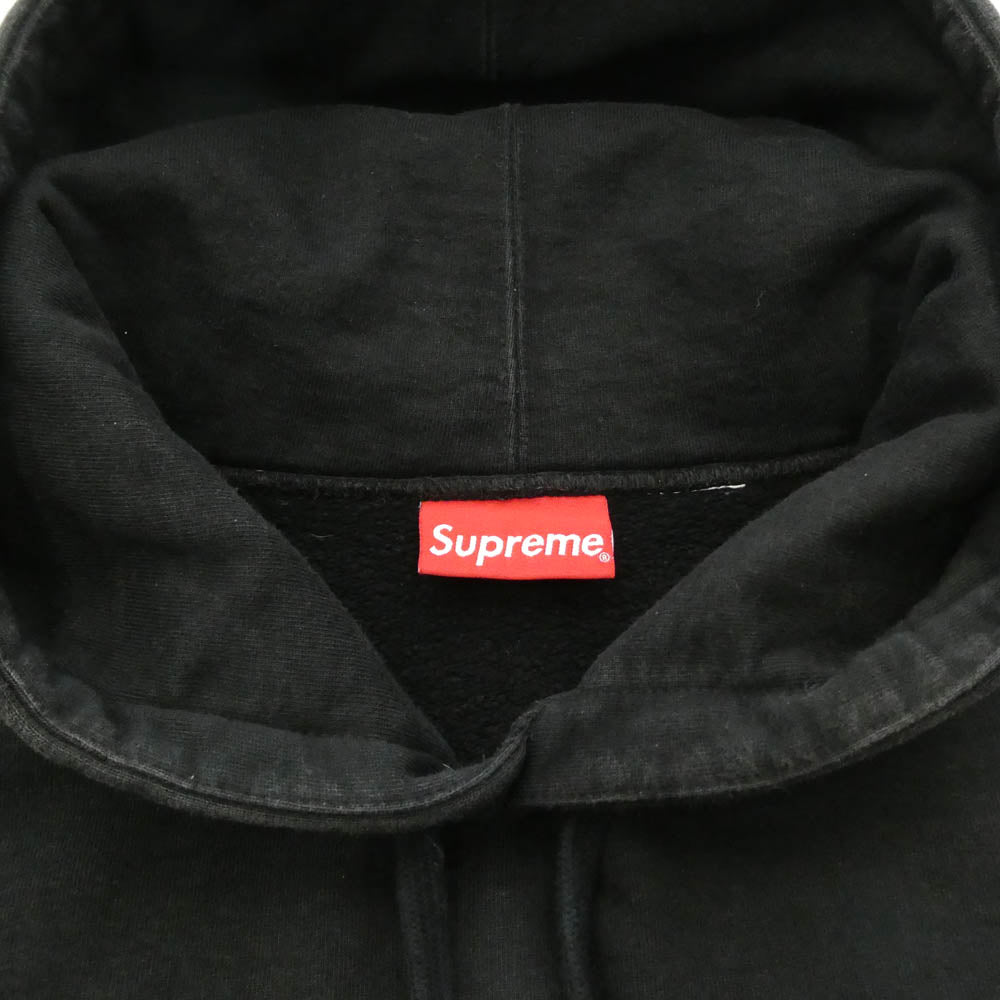 Supreme シュプリーム 21SS Big Logo Hooded Sweatshirt BlacK ビッグロゴ フーデッド スウェットシャツ プルオーバー パーカー　 ブラック系 M【中古】