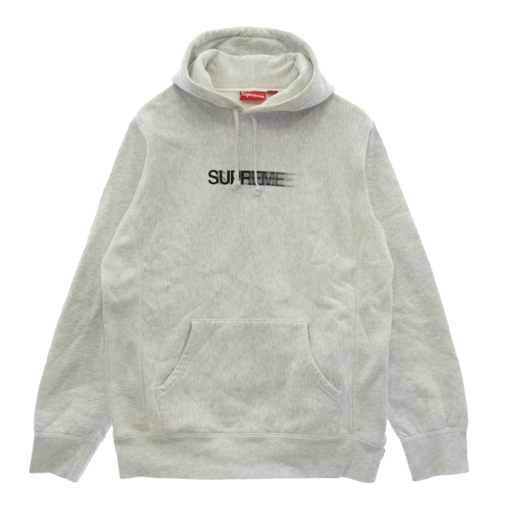 Supreme シュプリーム 20SS Motion Logo Hooded Sweatshirt モーション ロゴ フーデッド スウェット シャツ プルオーバー パーカー　 グレー系 M【中古】