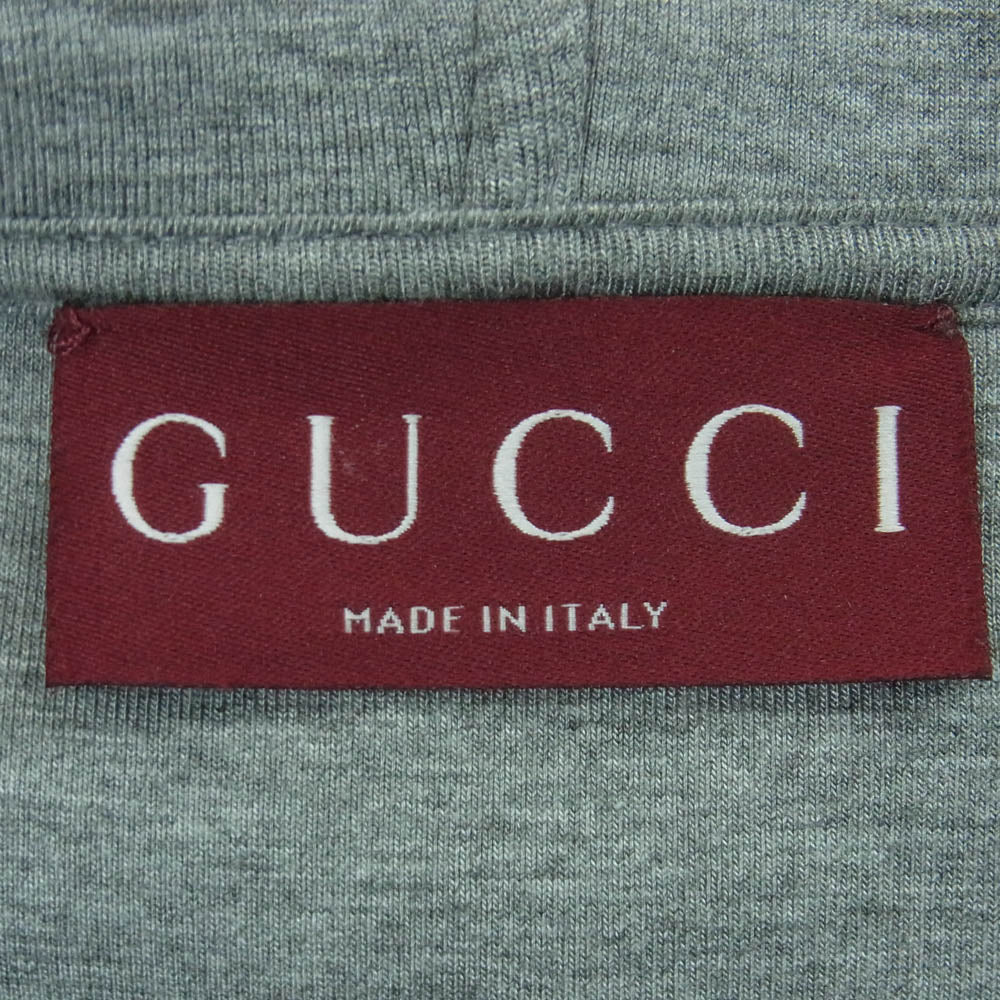 GUCCI グッチ 803973 XJGTW ヴィスコースジャージー ロゴエンブロイダリー フーデッド スウェットシャツ プルオーバー パーカー ブラック系 S【中古】