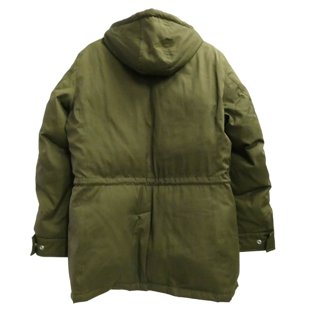 HUGO BOSS ヒューゴボス 10220362 Deaco2 袖ロゴパッチ 中綿 フード ジャケット コート カーキ系 52【中古】