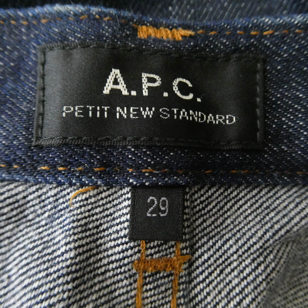 A.P.C. アーペーセー Petit New Standard プチ ニュースタンダード ボタンフライ 赤耳 デニムパンツ インディゴブルー系 29【中古】