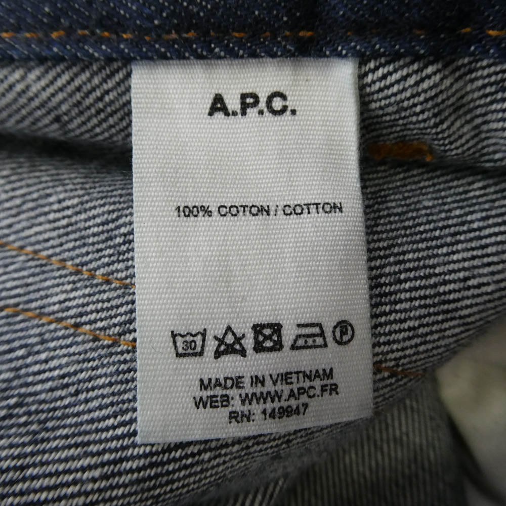 A.P.C. アーペーセー Petit New Standard プチ ニュースタンダード ボタンフライ 赤耳 デニムパンツ インディゴブルー系 29【中古】