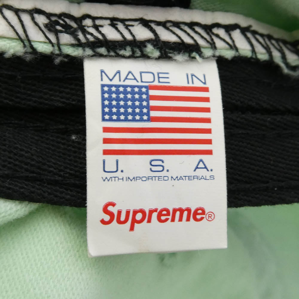 Supreme シュプリーム Lightweight Moleskin 6-Panel ライトウェイト モールスキン キャップ ライトグリーン系 ライトブルー系【中古】