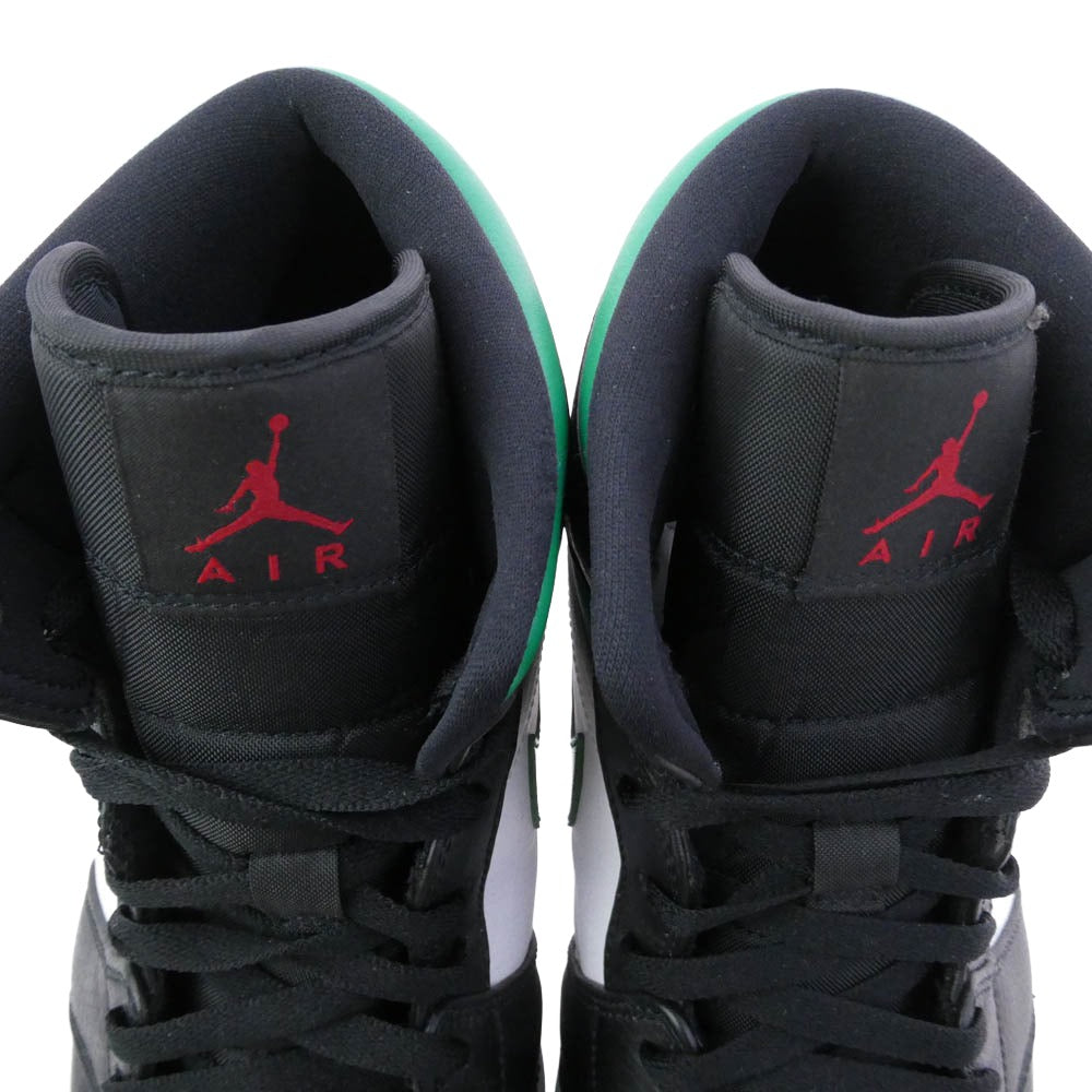 NIKE ナイキ 554724-067 Air Jordan 1 Mid Pine Green エアジョーダン1 ミッド パイングリーン スニーカー ブラック系 グリーン系 29cm【中古】