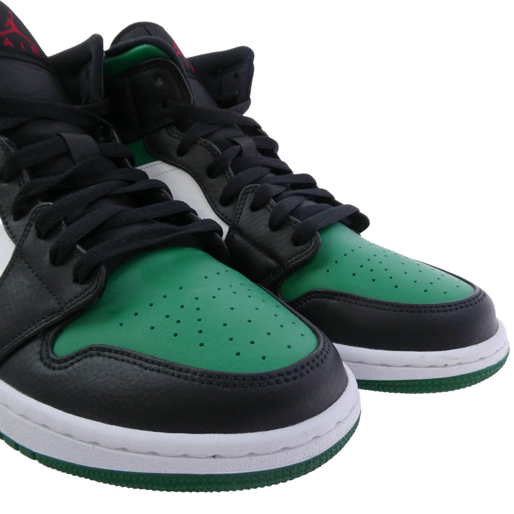 NIKE ナイキ 554724-067 Air Jordan 1 Mid Pine Green エアジョーダン1 ミッド パイングリーン スニーカー ブラック系 グリーン系 29cm【中古】
