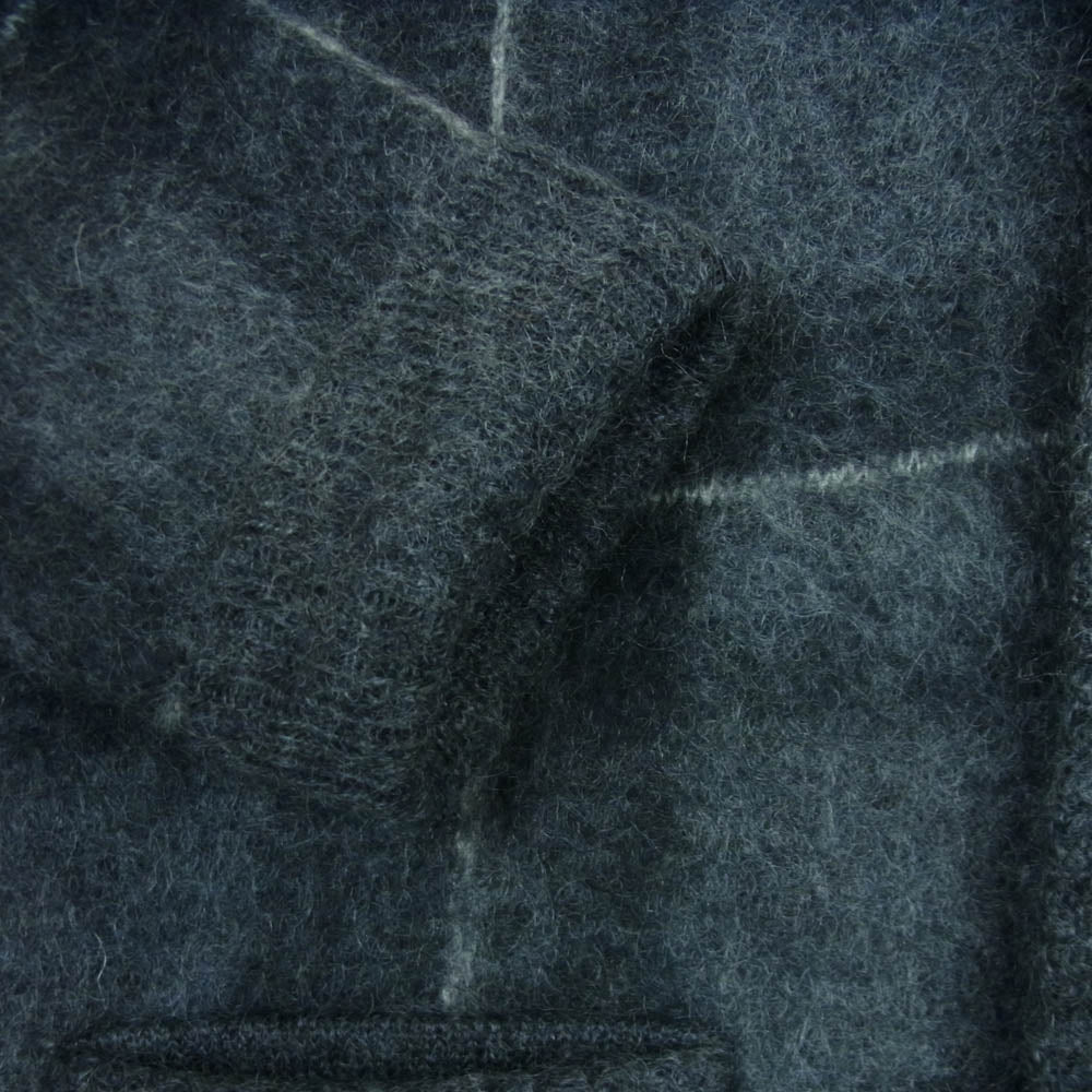 ラフ Mohair Cardigan モヘア モヘヤ カーディガン 日本製 グレー系 L【中古】