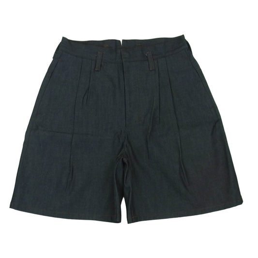 シンヤコズカ 2201SK35 TACK SHORTS バギーショーツ タックショーツ ショート ハーフ パンツ インディゴブルー系 M【中古】