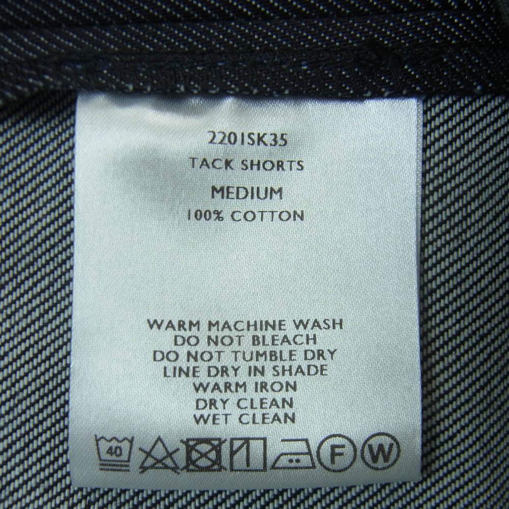 シンヤコズカ 2201SK35 TACK SHORTS バギーショーツ タックショーツ ショート ハーフ パンツ インディゴブルー系 M【中古】