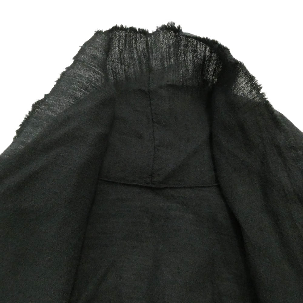 ミッタン シルク100％ ナーシ シルク ロング 羽織 コート カーディガン ブラック系 2【中古】