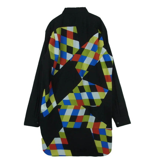 COMME des GARCONS HOMME PLUS コムデギャルソンオムプリュス 23SS PK-B006 ANOTHER KIND OF PUNK アナザーカインドオブパンク 長袖 アーガイル ロング シャツ ブラック系 マルチカラー系 M【中古】