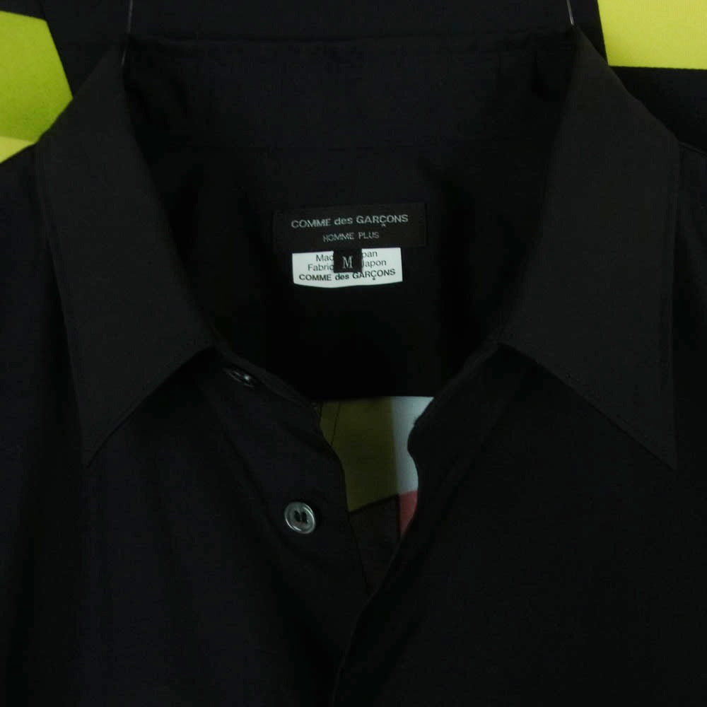 COMME des GARCONS HOMME PLUS コムデギャルソンオムプリュス 23SS PK-B006 ANOTHER KIND OF PUNK アナザーカインドオブパンク 長袖 アーガイル ロング シャツ ブラック系 マルチカラー系 M【中古】
