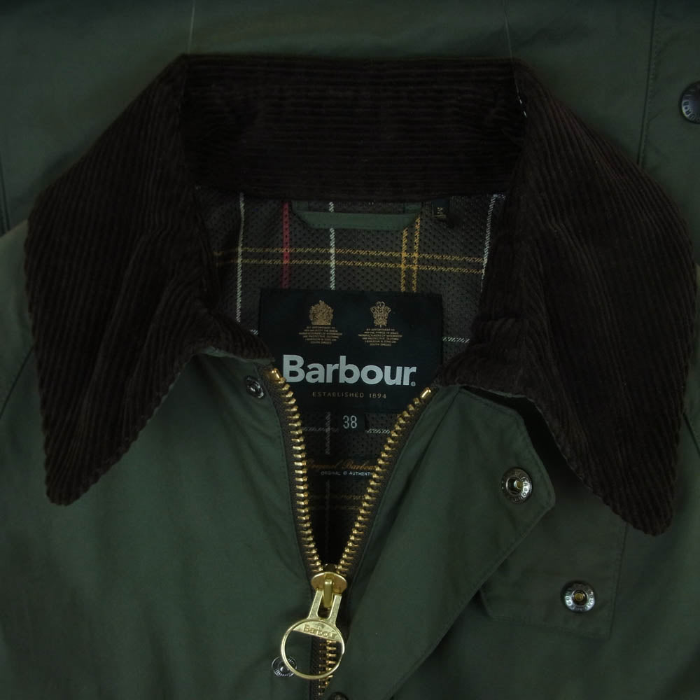 Barbour バブアー 231MCA0933 OS PEACHED BEDALE CASUAL ビデイル ピーチスキン ノンオイルド ジャケット グリーン系 38【中古】