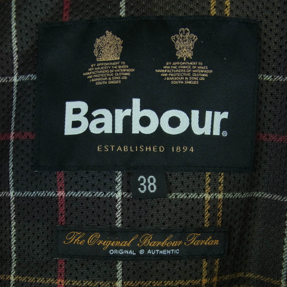 Barbour バブアー 231MCA0933 OS PEACHED BEDALE CASUAL ビデイル ピーチスキン ノンオイルド ジャケット グリーン系 38【中古】