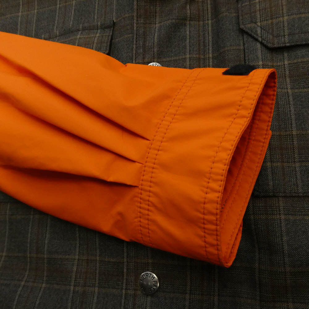 JUNYA WATANABE COMME des GARCONS ジュンヤワタナベコムデギャルソン THE NORTH FACE ノースフェイス 22aw WJ-J908 × THE NORTH FACE ウール エステル チェック ナイロン オックス ジャケット マウンテンパーカー オレンジ系 M【中古】