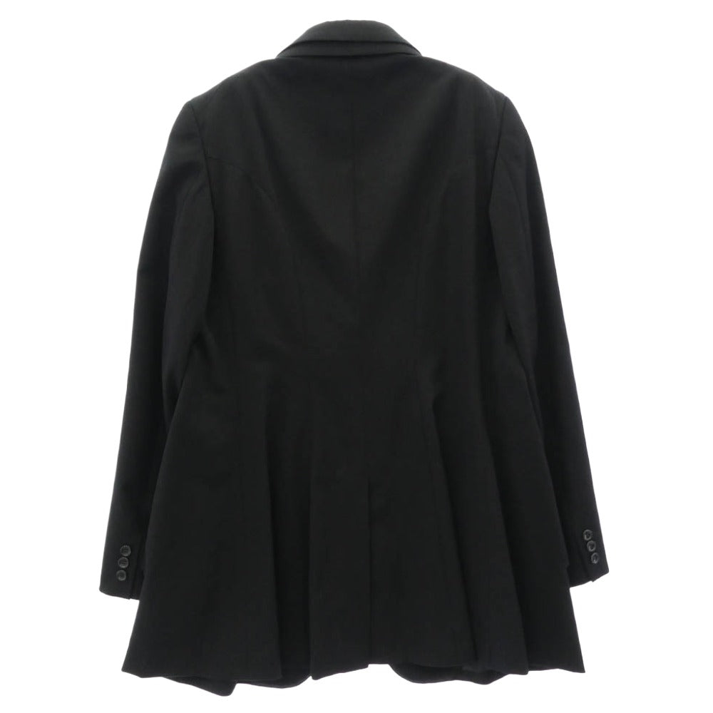 COMME des GARCONS HOMME PLUS コムデギャルソンオムプリュス 23SS PK-J050 NOTHER KIND OF PUNK期 Tailored Jacket フロント二重 レイヤードデザイン 裾切りっぱなし加工 テーラードジャケット ブラック系 M【中古】