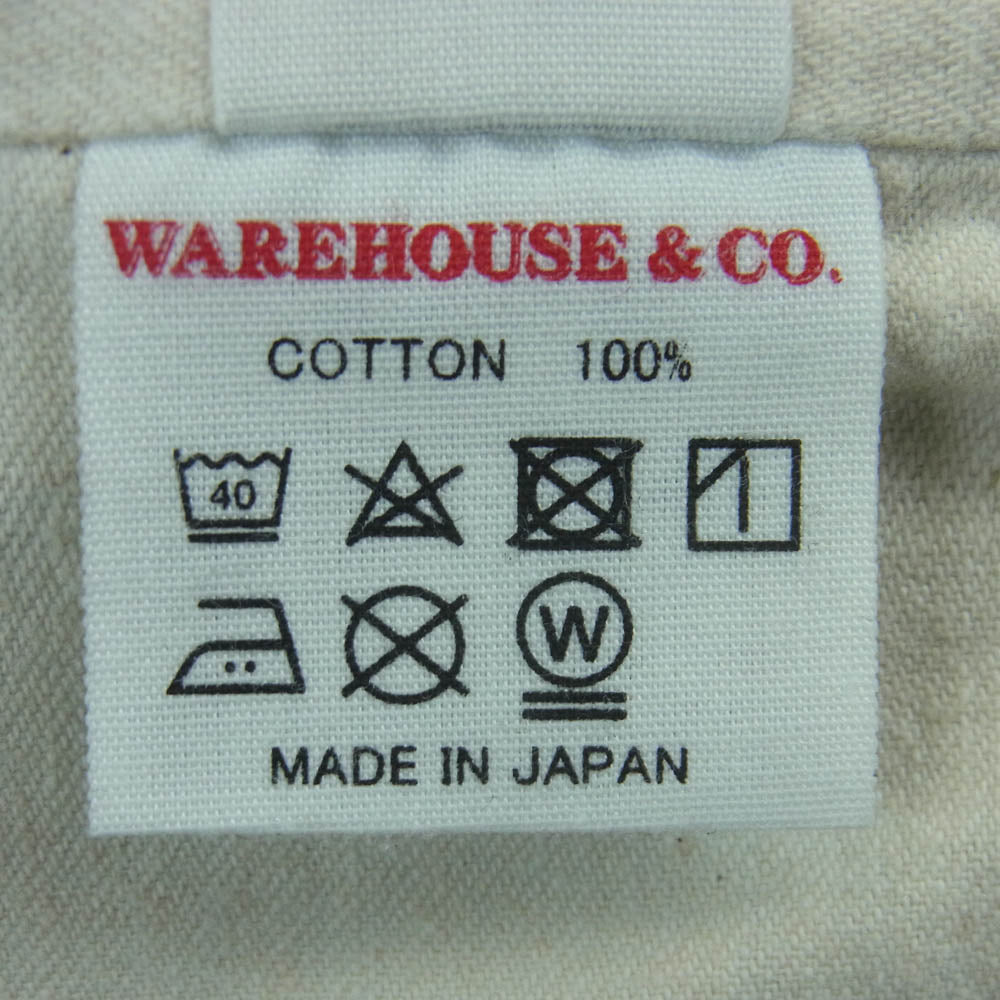 WAREHOUSE ウエアハウス 1234 1920's FREE LAND WAIST OVERALL ヒッコリー ウエストボタン ワーク パンツ インディゴブルー系 ホワイト系 33【中古】