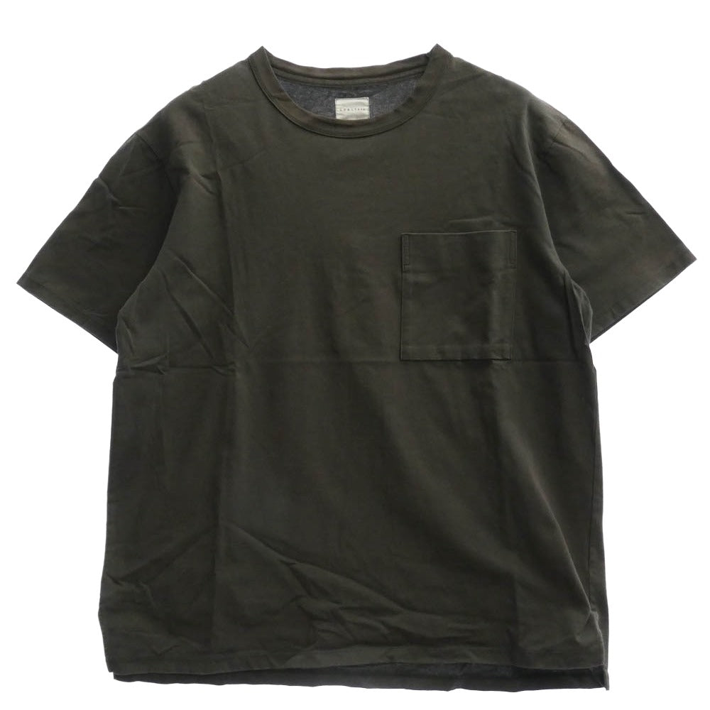CURLY カーリー 胸ポケット クルーネック Tシャツ チャコール系 4【中古】