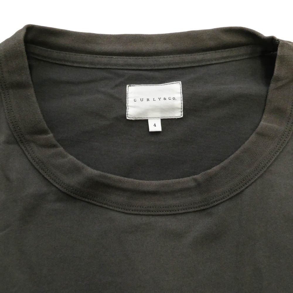 CURLY カーリー 胸ポケット クルーネック Tシャツ チャコール系 4【中古】