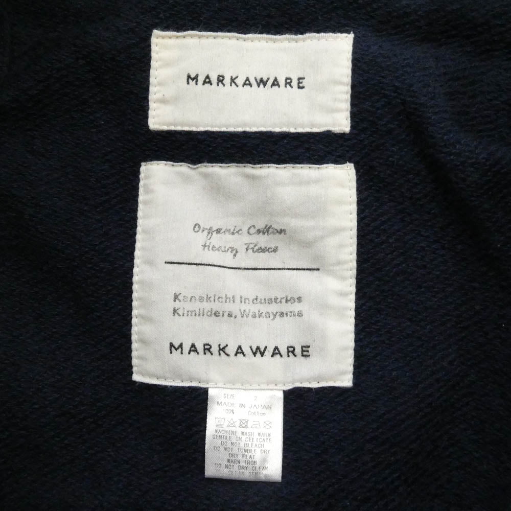 markaware マーカウェア A21C-07PT01C GYM PANTS ORGANIC COTTON HEAVY FLEECE スウェットパンツ ネイビー系 2【中古】