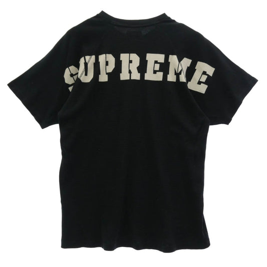 Supreme シュプリーム 24AW Stencil Thermal S/S Top ステンシル バックロゴ サーマル 半袖 カットソー ブラック系 L【中古】