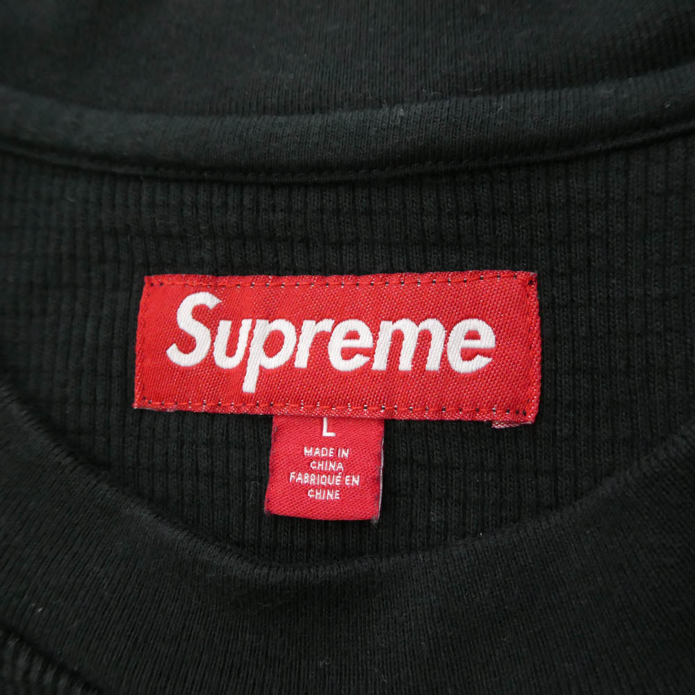 Supreme シュプリーム 24AW Stencil Thermal S/S Top ステンシル バックロゴ サーマル 半袖 カットソー ブラック系 L【中古】