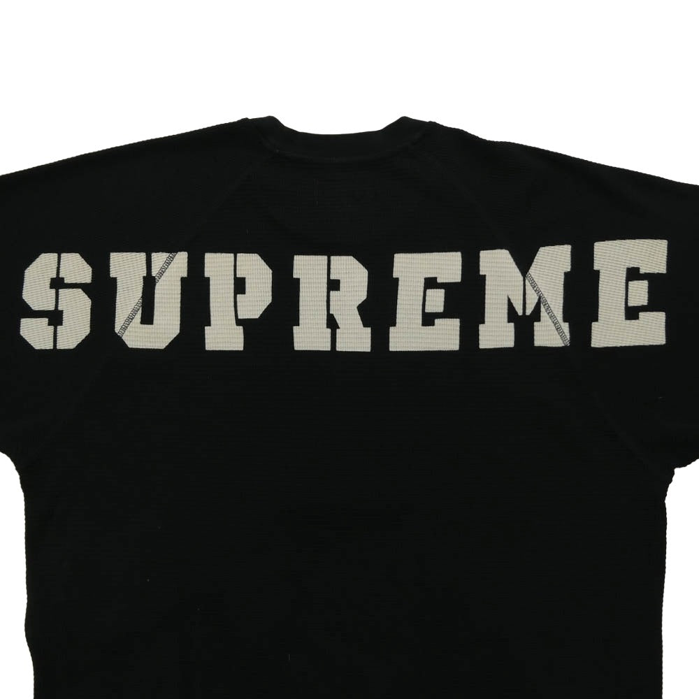 Supreme シュプリーム 24AW Stencil Thermal S/S Top ステンシル バックロゴ サーマル 半袖 カットソー ブラック系 L【中古】