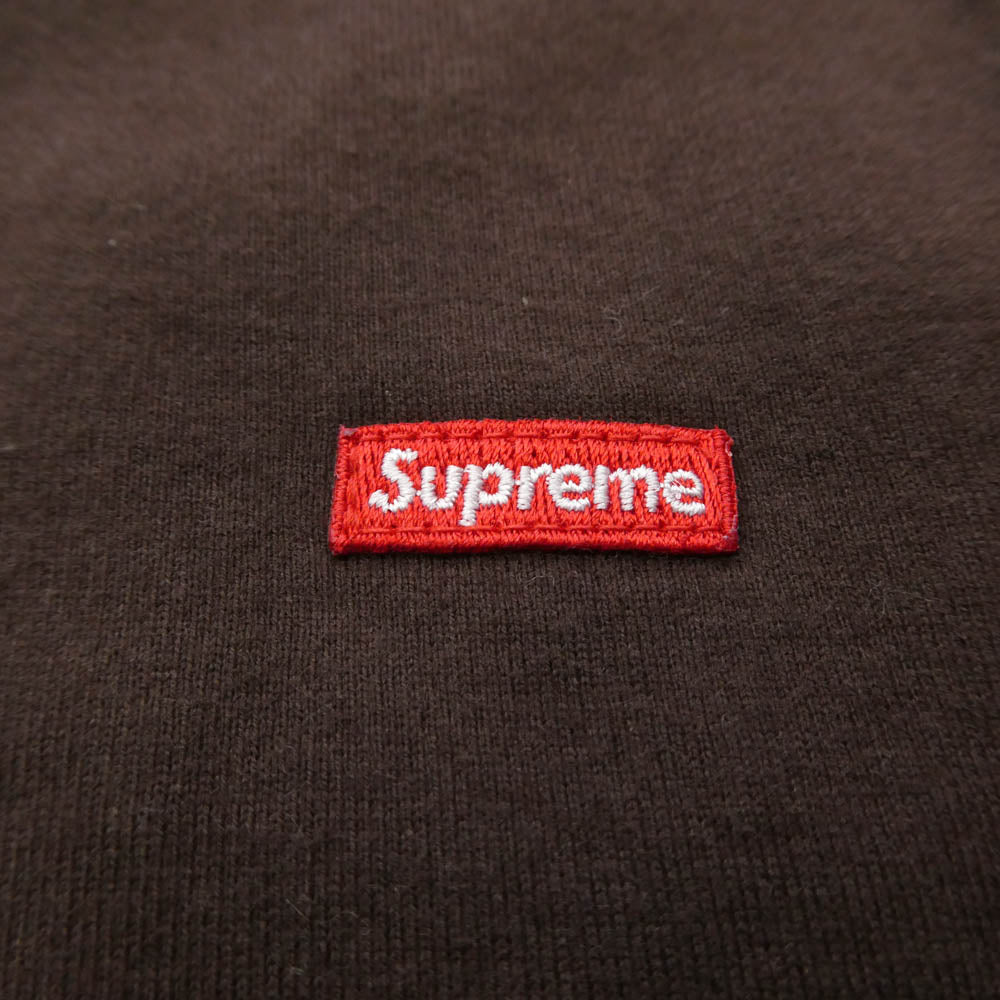 Supreme シュプリーム Small Box L/S Tee スモール ボックス ロゴ Tシャツ 長袖 ブラウン チャコール系 M【美品】【中古】