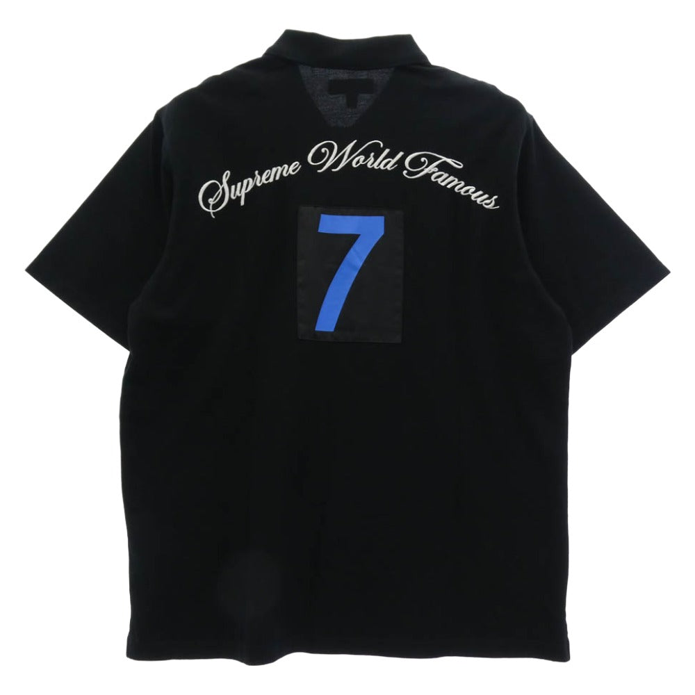 Supreme シュプリーム 25SS Cursive Polo カーシブ ポロシャツ 半袖 ブラック系 L【中古】