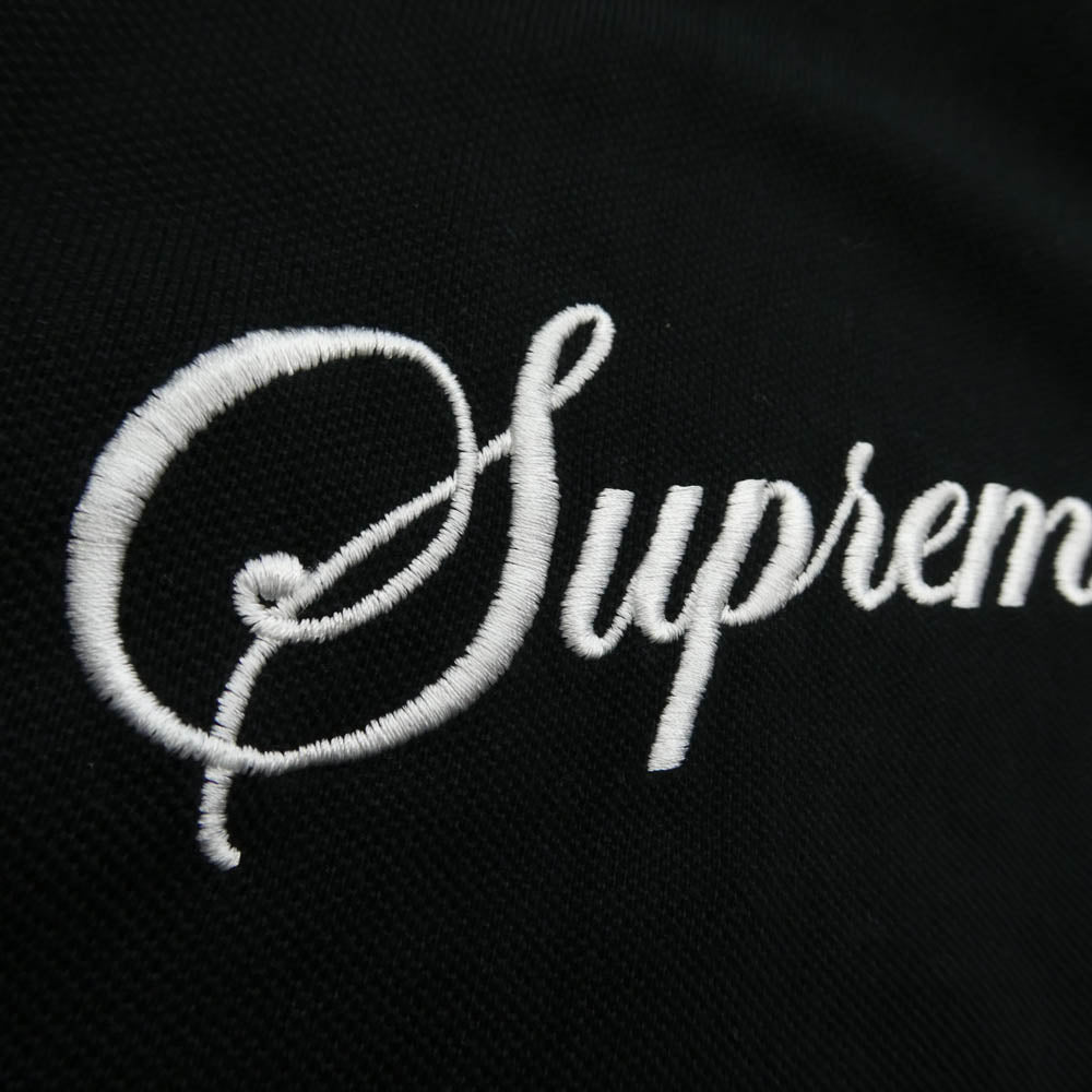 Supreme シュプリーム 25SS Cursive Polo カーシブ ポロシャツ 半袖 ブラック系 L【中古】