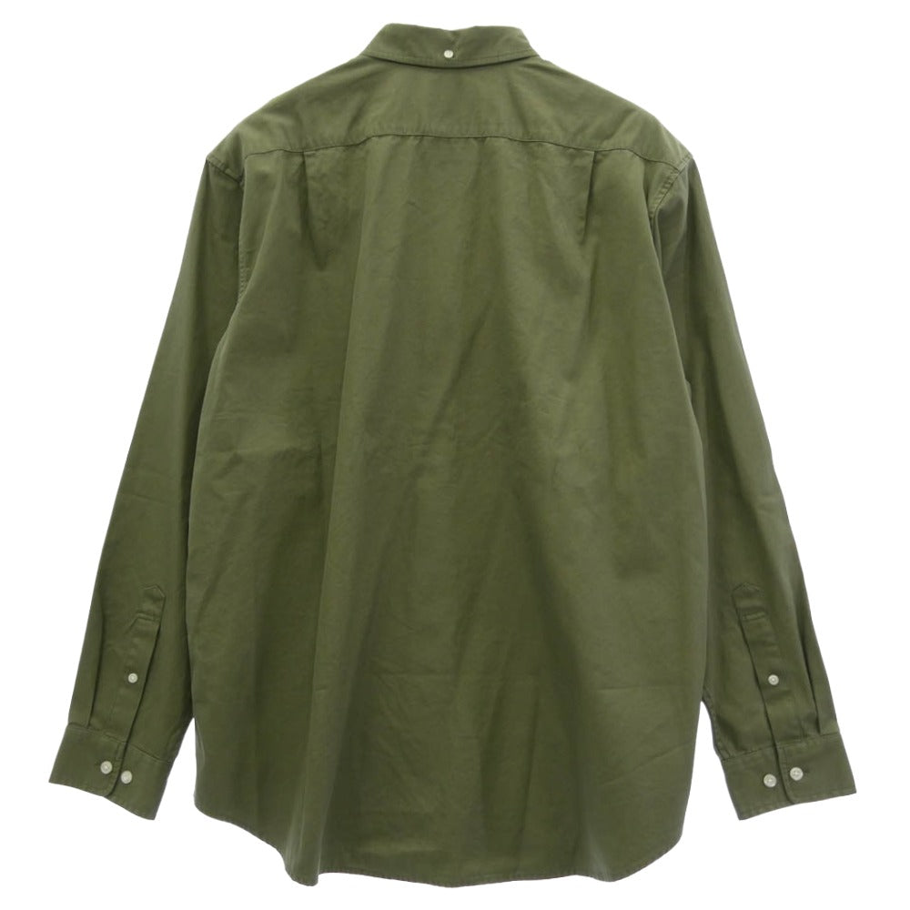 Supreme シュプリーム Small Box Shirt スモール ボックスロゴ シャツ olive オリーブ カーキ系 L【美品】【中古】