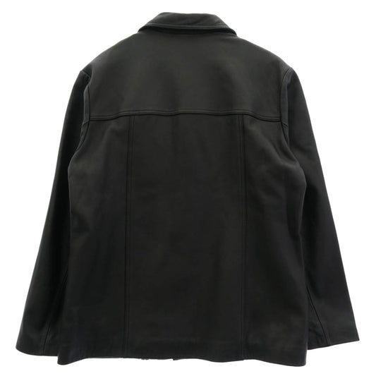 Supreme シュプリーム 21SS Braided Leather Overcoat ブレイデッド レザー オーバーコート ブラック系 M【中古】