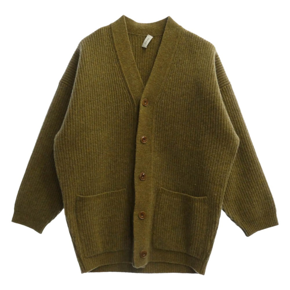 LEMAIRE ルメール 23AW CO1040 LK085 Felted Cardigan Coat オーバーサイズ フェルト カーディガン コート ブラウン系 XXS【中古】