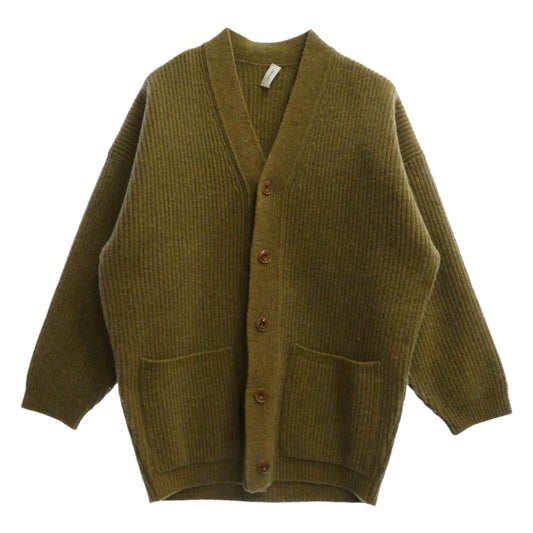 LEMAIRE ルメール 23AW CO1040 LK085 Felted Cardigan Coat オーバーサイズ フェルト カーディガン コート ブラウン系 XXS【中古】
