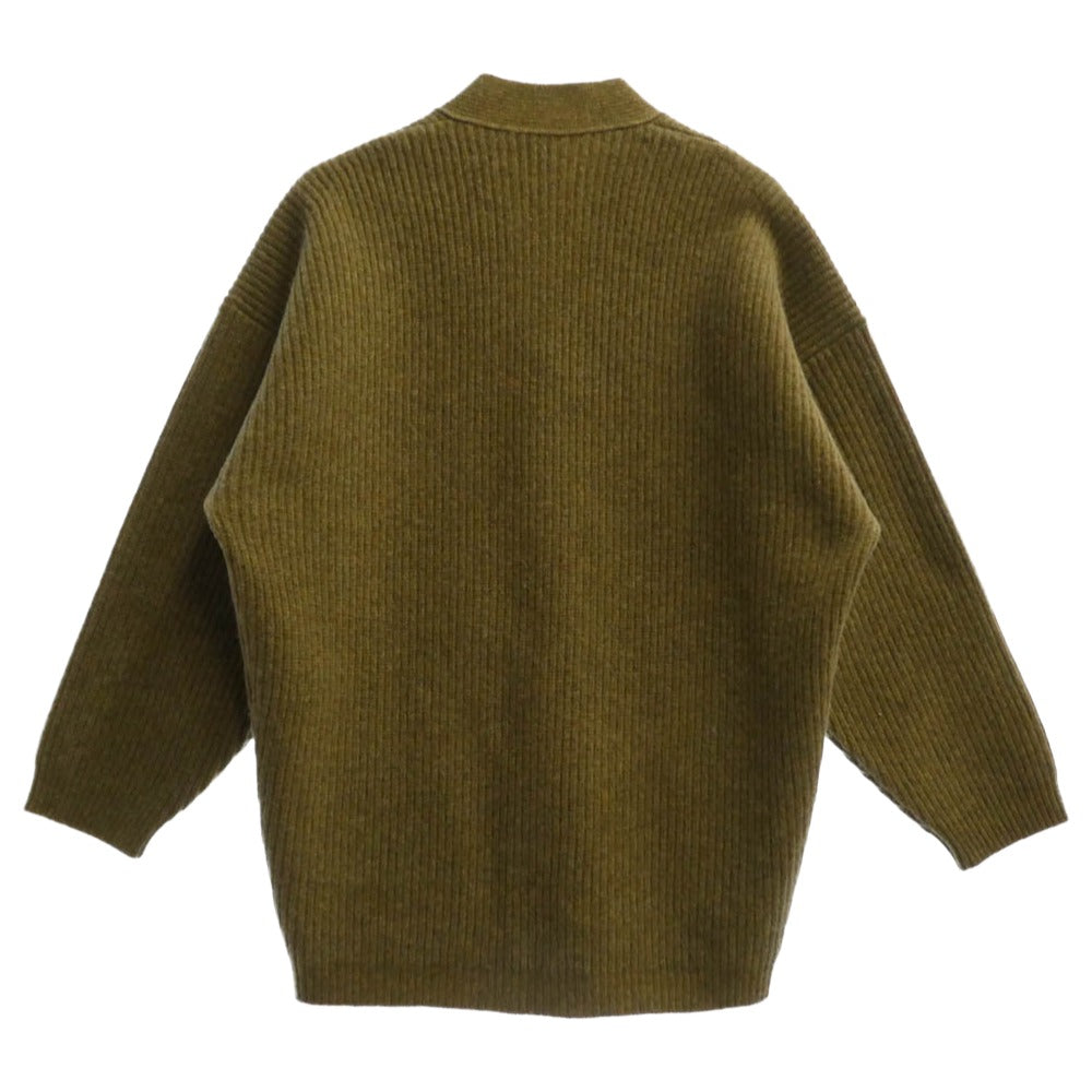 LEMAIRE ルメール 23AW CO1040 LK085 Felted Cardigan Coat オーバーサイズ フェルト カーディガン コート ブラウン系 XXS【中古】