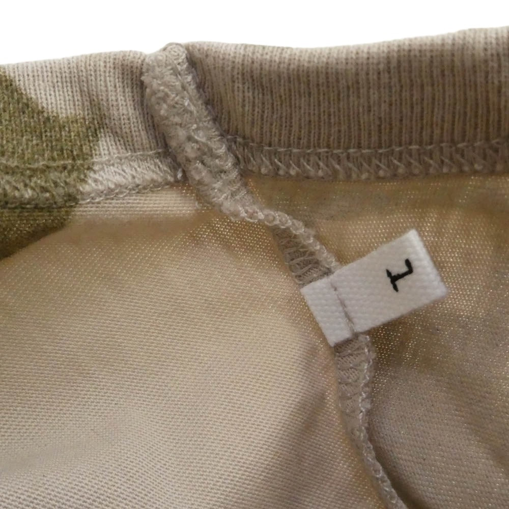 MAISON MARTIN MARGIELA メゾンマルタンマルジェラ 15SS S32GC9986 AIDS T-SHIRT エイズ 半袖 Tシャツ Vネック カットソー ベージュ系 L【中古】