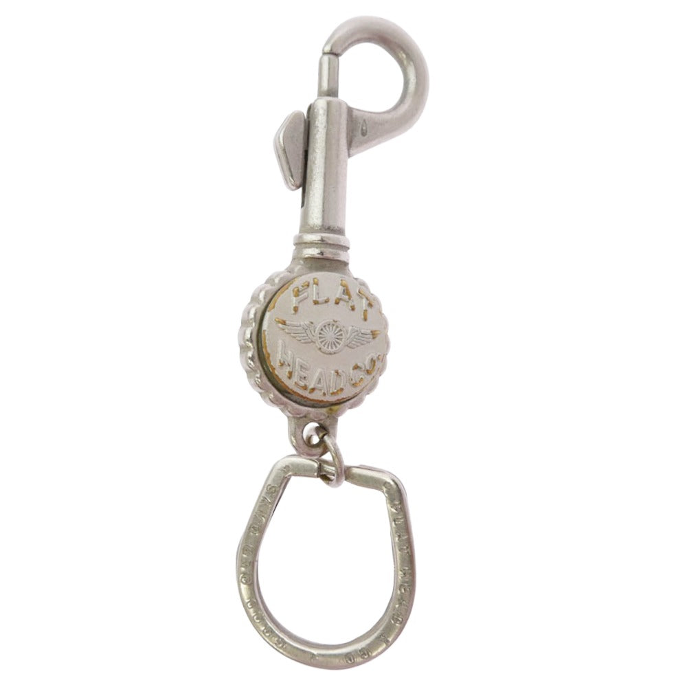 THE FLAT HEAD ザフラットヘッド FN-GKC-001 KEY CHAIN WITH IRON HORSESHOE RING 鉄製馬蹄リング付 キーチェーン シルバー系【中古】
